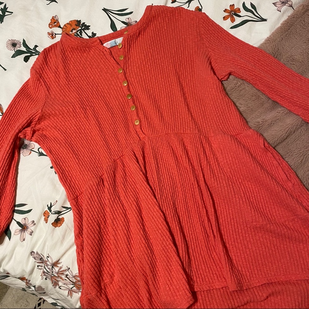 Free People Blossom Button Up T-shirt Dress